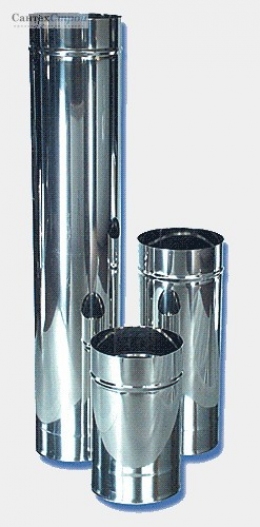 Труба дымоходная нержавейка AISI 321 толщина 0.8 Ø120 0.3 метра